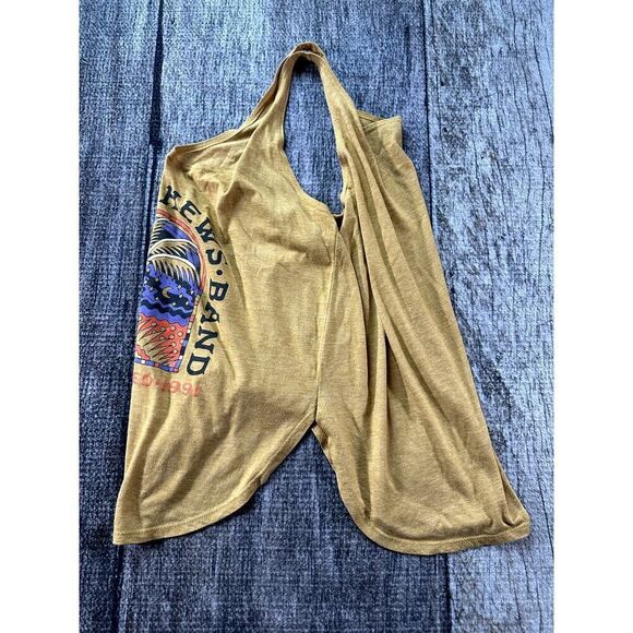 Dave Matthews Band Palm Tree Yellow  Tank Top Size Large - Picture 5 of 9